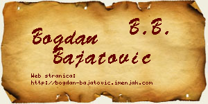 Bogdan Bajatović vizit kartica
